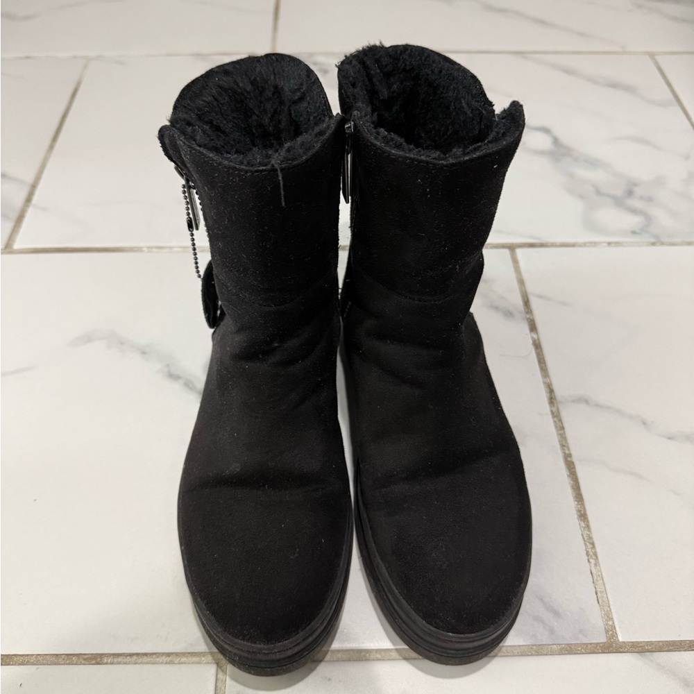 J Slides Black Winter Boots